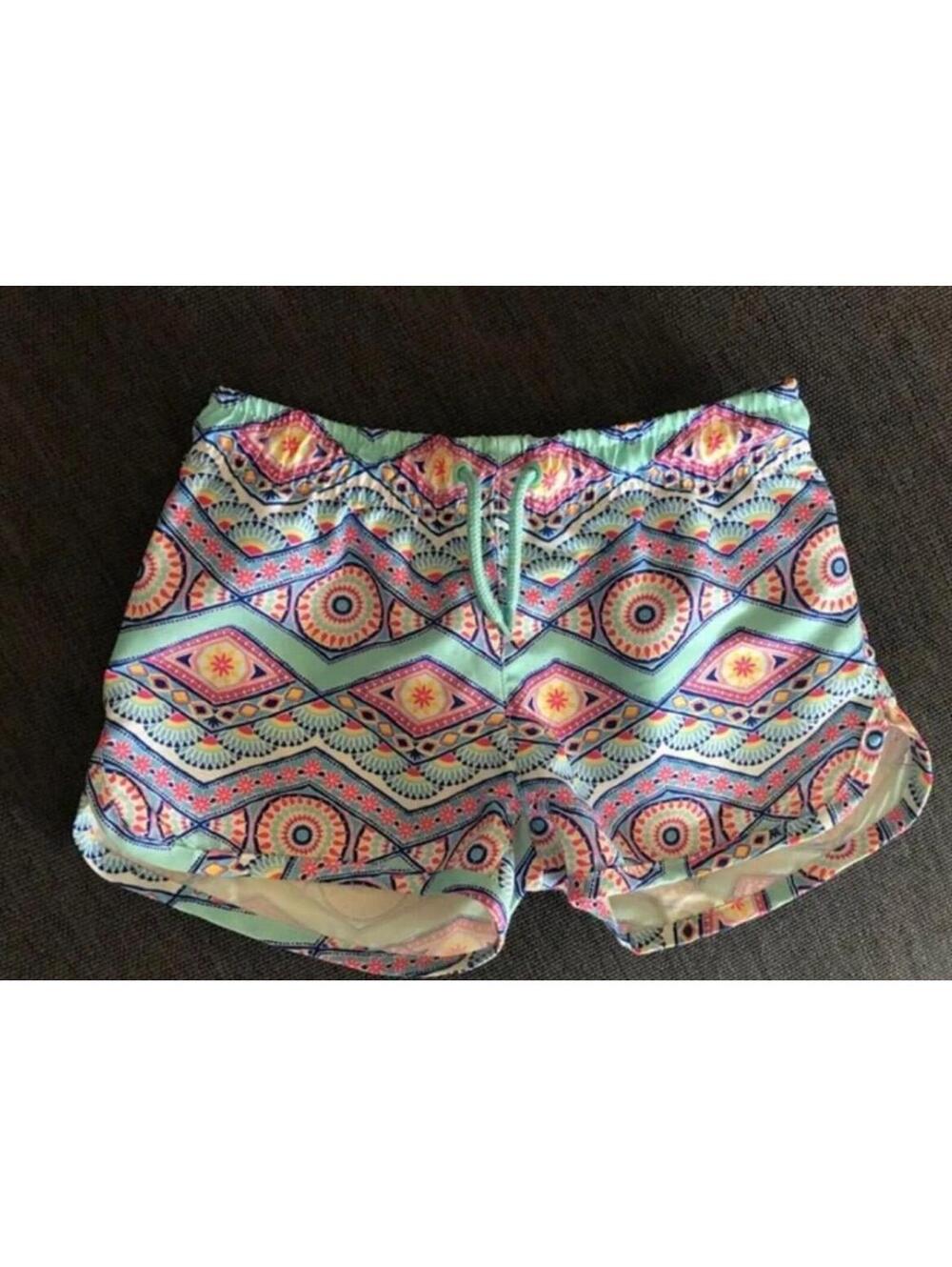 Zara Girls Swim Shorts Size 9-10 Boho Print Beach Swimwear